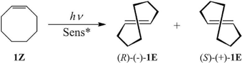 30.Supramolecular photochirogenesis with novel cyclic tetrasaccharide: enantiodifferentiating photoisomerization of (Z)-cyclooctene with cyclic nigerosylnigerose-based sensitizers.