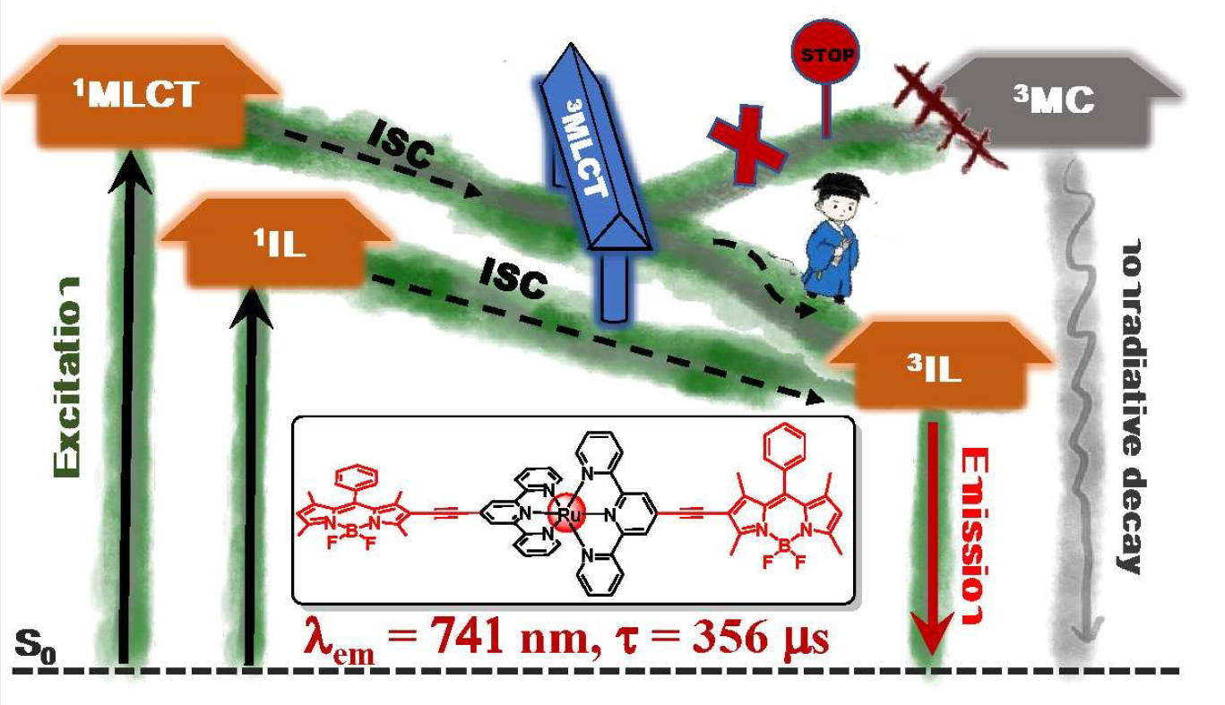 127 BODIPY-Conjugated Bis-terpyridine Ru (II) Complexes Showing Ultra-Long Luminescent Lifetimes and Applications to Triplet-triplet Annihilation Upconversion